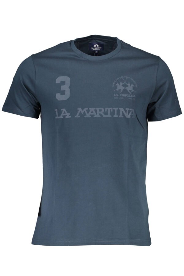 LA MARTINA MEN'S BLUE SHORT SLEEVE T-SHIRT