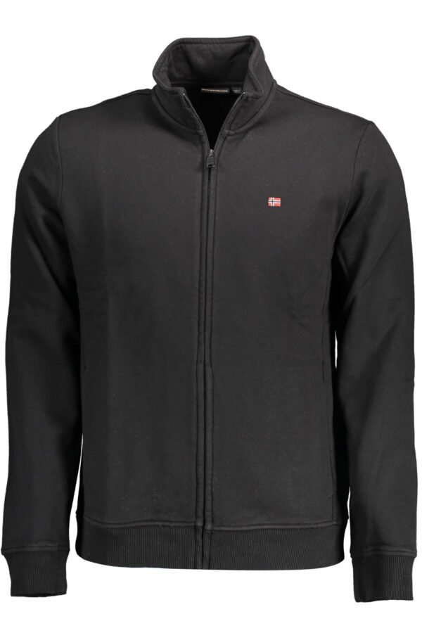 NAPAPIJRI SWEATSHIRT WITH ZIP MAN BLACK