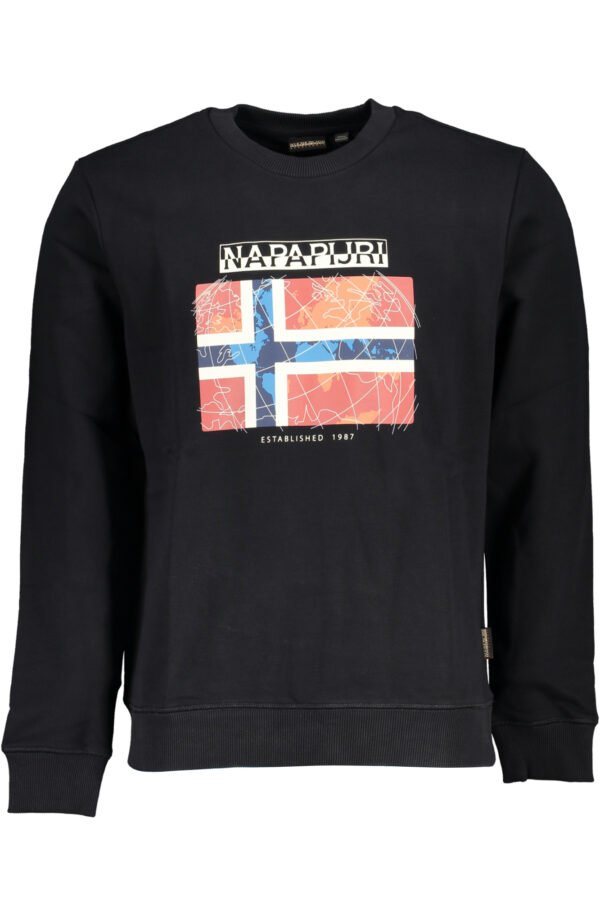 NAPAPIJRI MEN'S BLACK ZIPLESS SWEATSHIRT