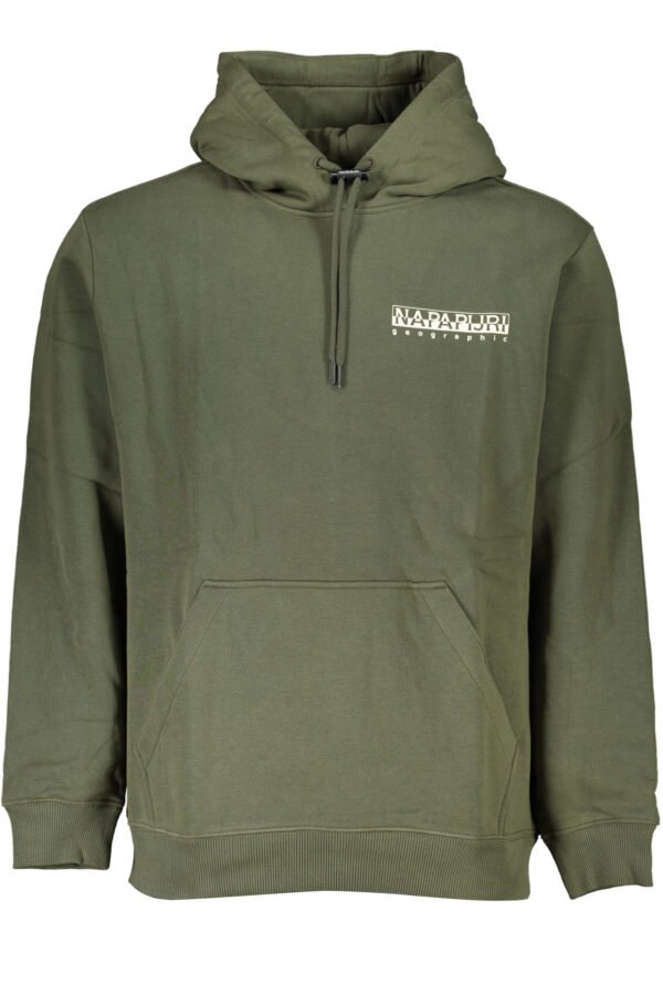 NAPAPIJRI GREEN MEN'S ZIPLESS SWEATSHIRT
