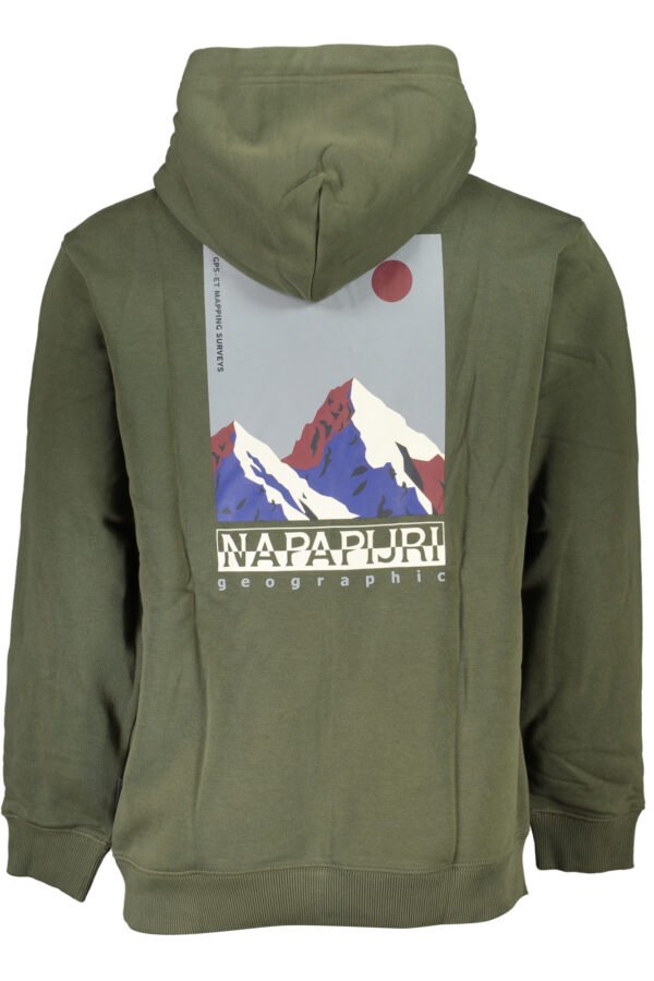 NAPAPIJRI GREEN MEN'S ZIPLESS SWEATSHIRT - Image 2