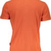 NAPAPIJRI MEN'S ORANGE SHORT SLEEVED POLO SHIRT - Image 2