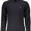 NAPAPIJRI MEN'S BLACK LONG SLEEVED POLO SHIRT
