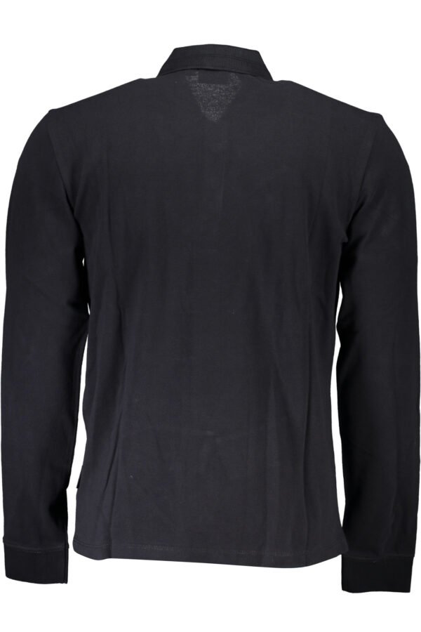 NAPAPIJRI MEN'S BLACK LONG SLEEVED POLO SHIRT - Image 2
