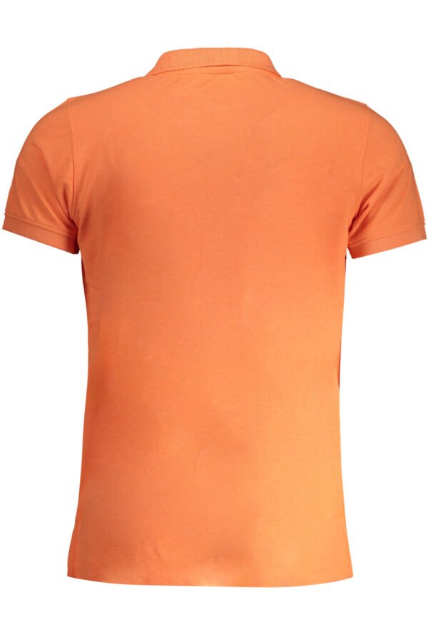 NORWAY 1963 MEN'S ORANGE SHORT SLEEVE POLO SHIRT - Image 2
