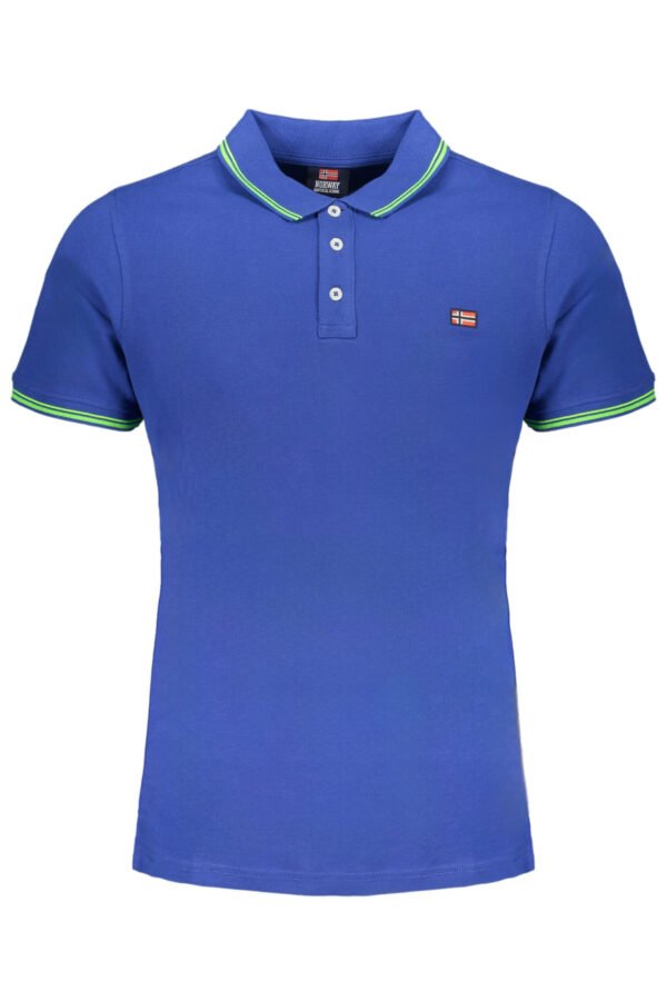NORWAY 1963 MEN'S BLUE SHORT SLEEVE POLO SHIRT