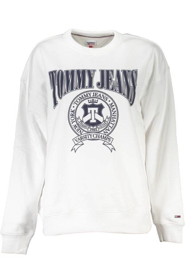 TOMMY HILFIGER WOMEN'S WHITE SWEATSHIRT WITHOUT ZIP