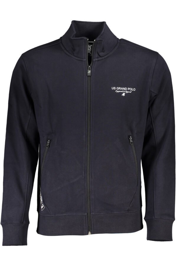 US GRAND POLO MEN'S BLUE ZIP SWEATSHIRT