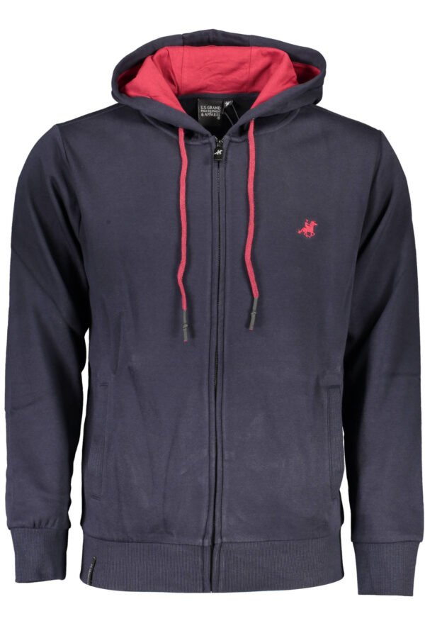 US GRAND POLO MEN'S BLUE SWEATSHIRT WITH ZIP