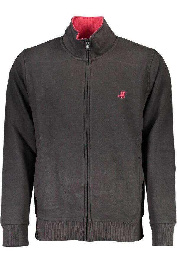 US GRAND POLO MEN'S BLACK SWEATSHIRT WITH ZIP