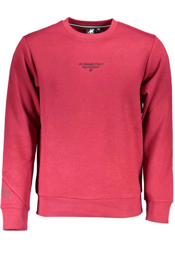 US GRAND POLO MEN'S RED ZIP-OUT SWEATSHIRT