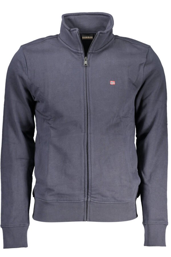 NAPAPIJRI MAN BLUE ZIPPED SWEATSHIRT